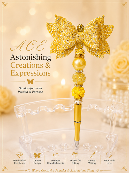 Golden Sunshine Bow Pen